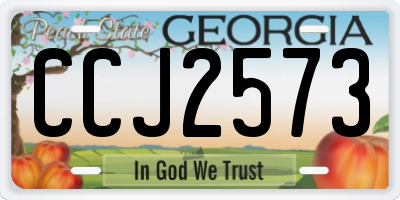 GA license plate CCJ2573