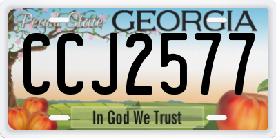 GA license plate CCJ2577