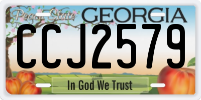 GA license plate CCJ2579