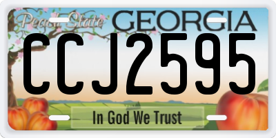 GA license plate CCJ2595