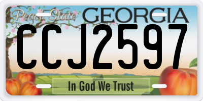 GA license plate CCJ2597