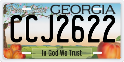 GA license plate CCJ2622