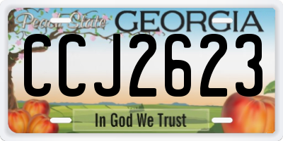 GA license plate CCJ2623