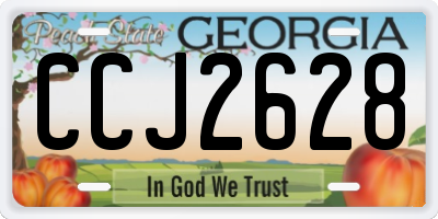 GA license plate CCJ2628