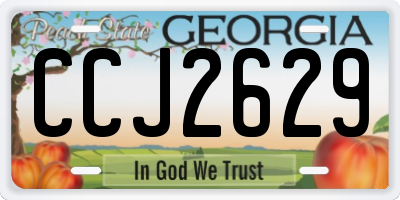 GA license plate CCJ2629