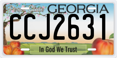 GA license plate CCJ2631