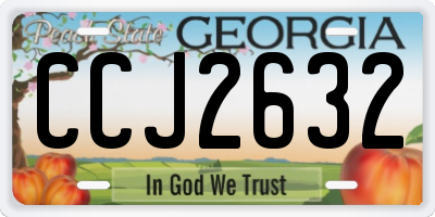 GA license plate CCJ2632