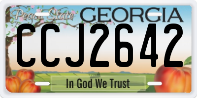 GA license plate CCJ2642