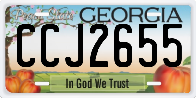 GA license plate CCJ2655