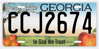 GA license plate CCJ2674