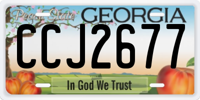 GA license plate CCJ2677