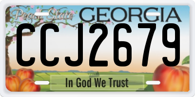 GA license plate CCJ2679