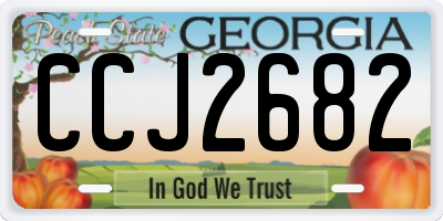 GA license plate CCJ2682