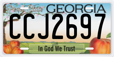 GA license plate CCJ2697