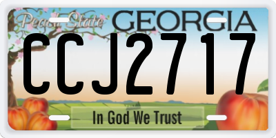 GA license plate CCJ2717