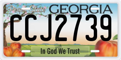 GA license plate CCJ2739