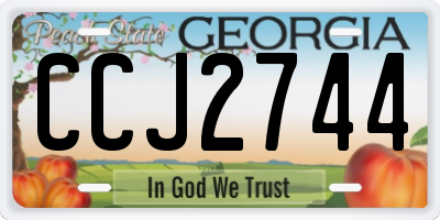 GA license plate CCJ2744