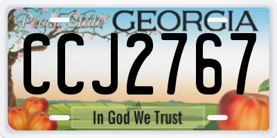 GA license plate CCJ2767