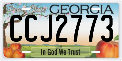 GA license plate CCJ2773