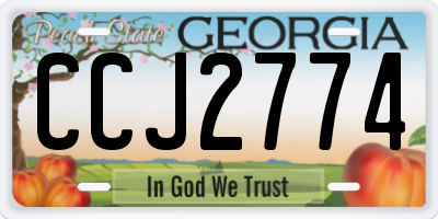 GA license plate CCJ2774