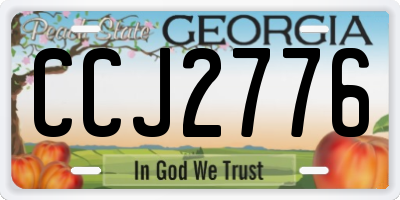 GA license plate CCJ2776