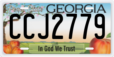 GA license plate CCJ2779
