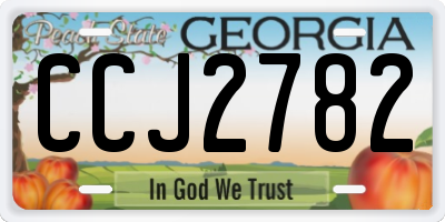 GA license plate CCJ2782