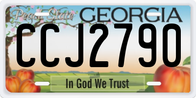 GA license plate CCJ2790