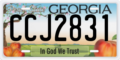 GA license plate CCJ2831