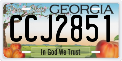 GA license plate CCJ2851