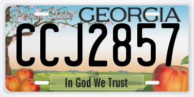 GA license plate CCJ2857