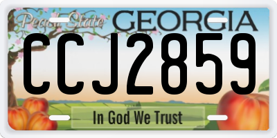 GA license plate CCJ2859
