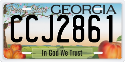 GA license plate CCJ2861