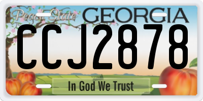 GA license plate CCJ2878