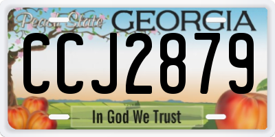 GA license plate CCJ2879