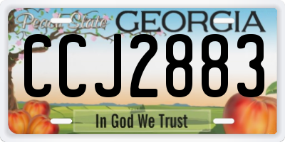 GA license plate CCJ2883