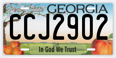 GA license plate CCJ2902