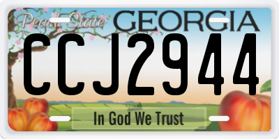 GA license plate CCJ2944