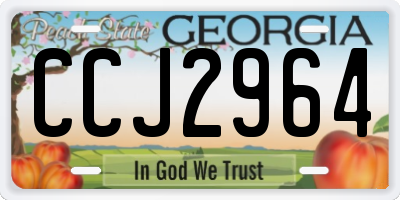 GA license plate CCJ2964