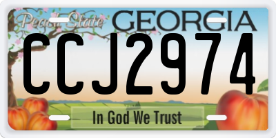 GA license plate CCJ2974