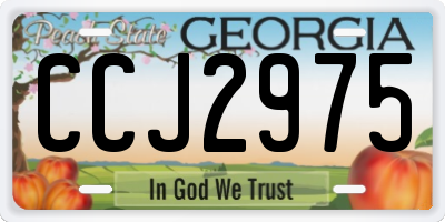 GA license plate CCJ2975