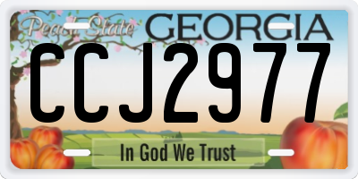 GA license plate CCJ2977