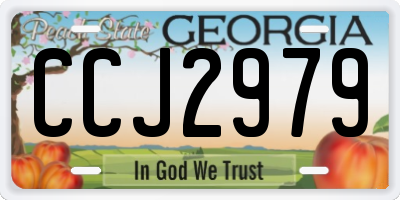GA license plate CCJ2979