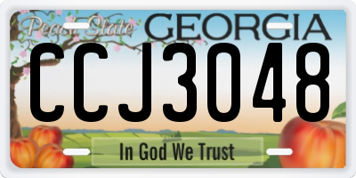 GA license plate CCJ3048