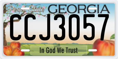 GA license plate CCJ3057