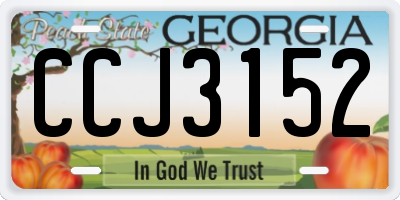 GA license plate CCJ3152