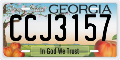 GA license plate CCJ3157