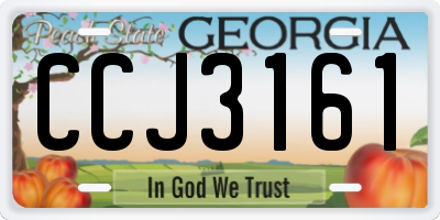 GA license plate CCJ3161