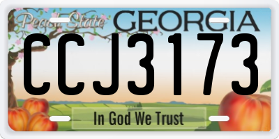 GA license plate CCJ3173