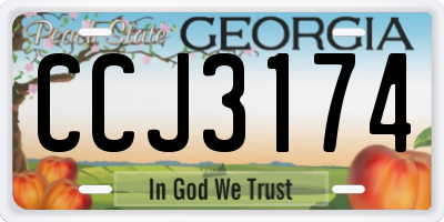 GA license plate CCJ3174